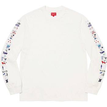 Supreme AOI Icons L/S Top Sweaters White | PH315JJ