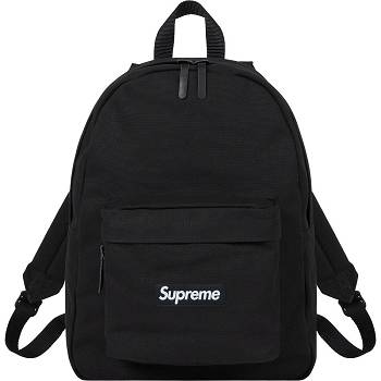 Supreme Canvas Backpack Bags Black | PH166BC