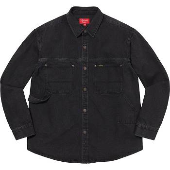 Supreme Denim Painter Shirts Black | PH390FM