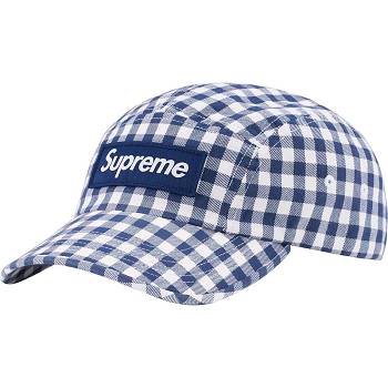 Supreme Gingham Camp Cap Hats Blue | PH115NB