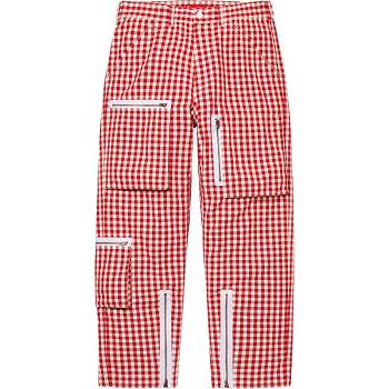 Supreme Gingham Flight Pant Pants Red | PH393JJ
