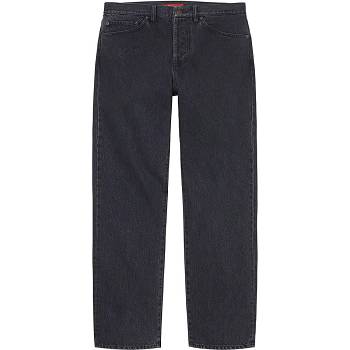 Supreme Stone Washed Black Slim Jean Pants Black | PH434YU