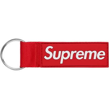Supreme Webbing Keychain Accessories Red | PH183GL