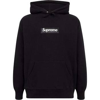 Supreme White Logo Hoodie Black | PH461UT